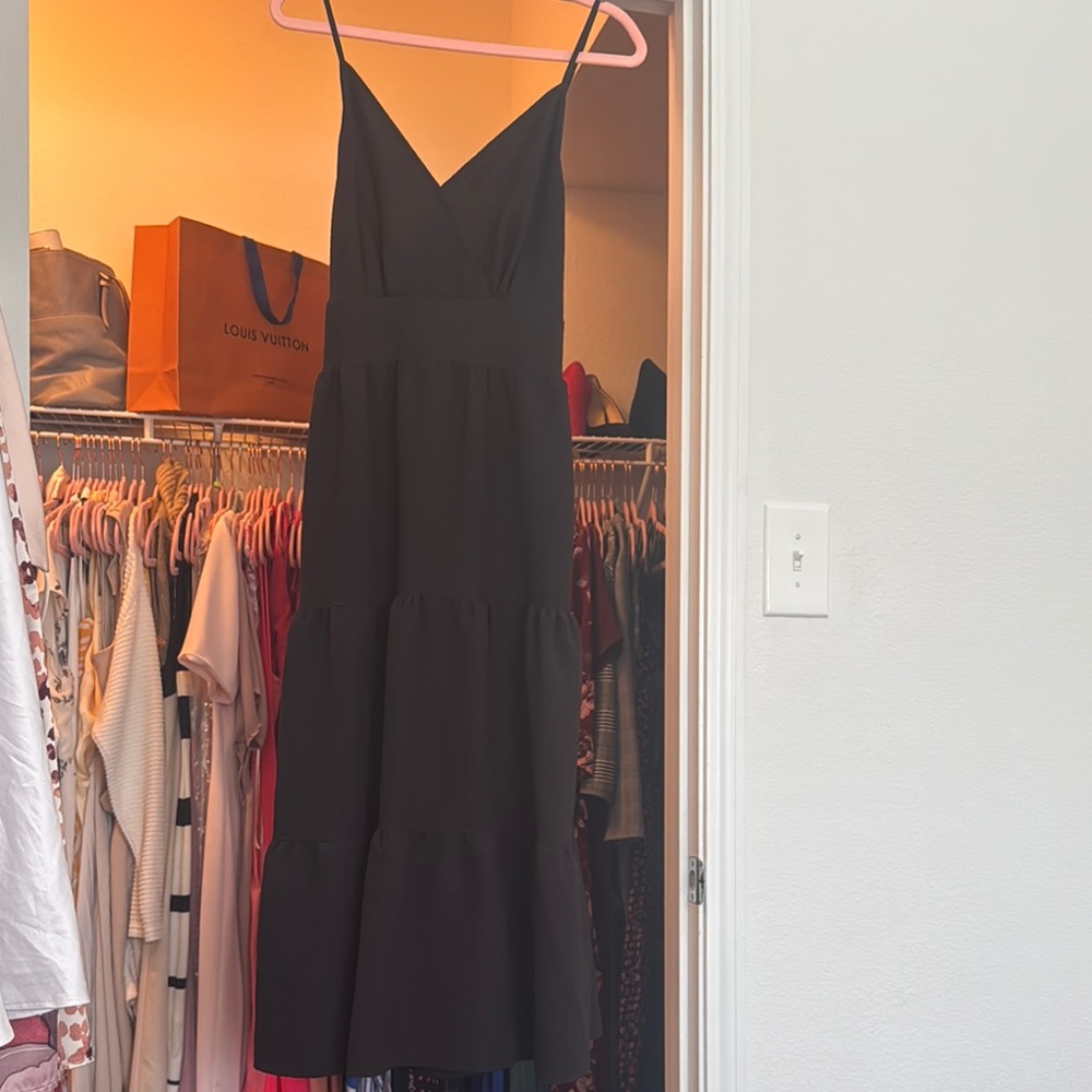 SHEIN Black Spaghetti Strap Sundress